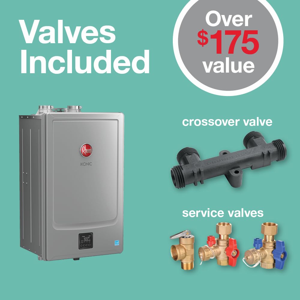 Rheem IKONIC RECTGH-SR84iN Professional Grade Super High Efficiency Condensing Tankless Natural Gas Water Heater with Recirculation, 8.4 GPM
