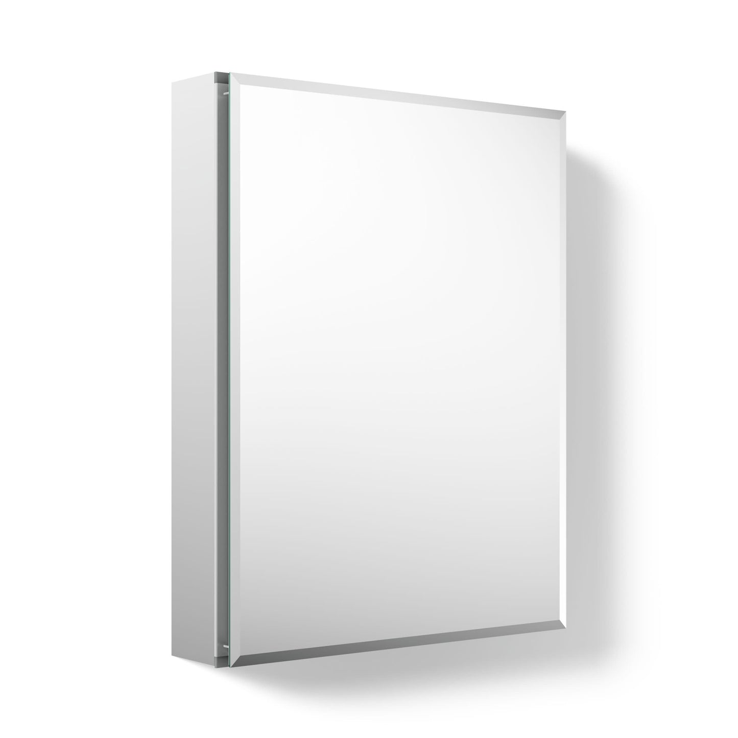 Kohler CB-CLC2026FS Frameless Bathroom Mirror Medicine Cabinet, Single Door, Rectangular Beveled Edge Frame, Bathroom Cabinet Mirror, Adjustable Shelves, 20 in. W x 26 in. H