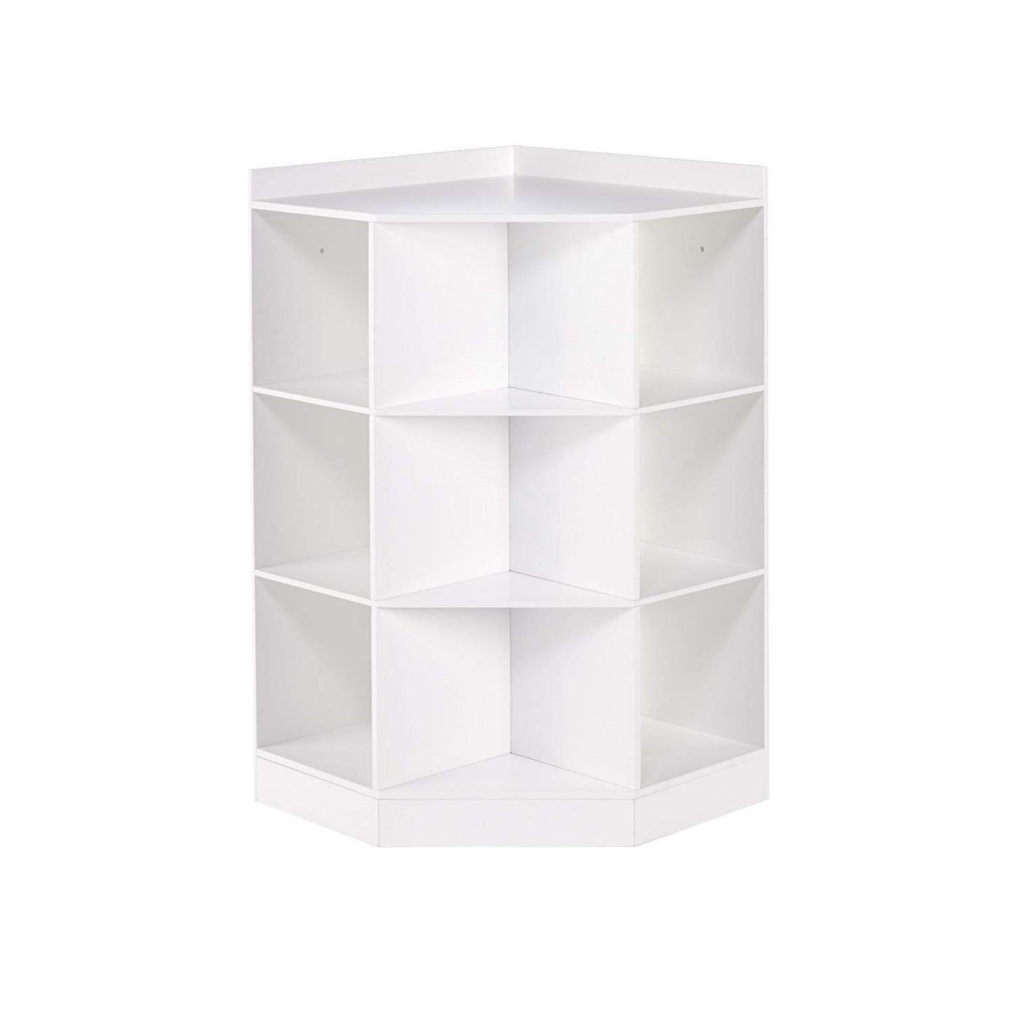 RiverRidge Home 6-Cubby, 3-Shelf Corner Cabinet for Kids, White