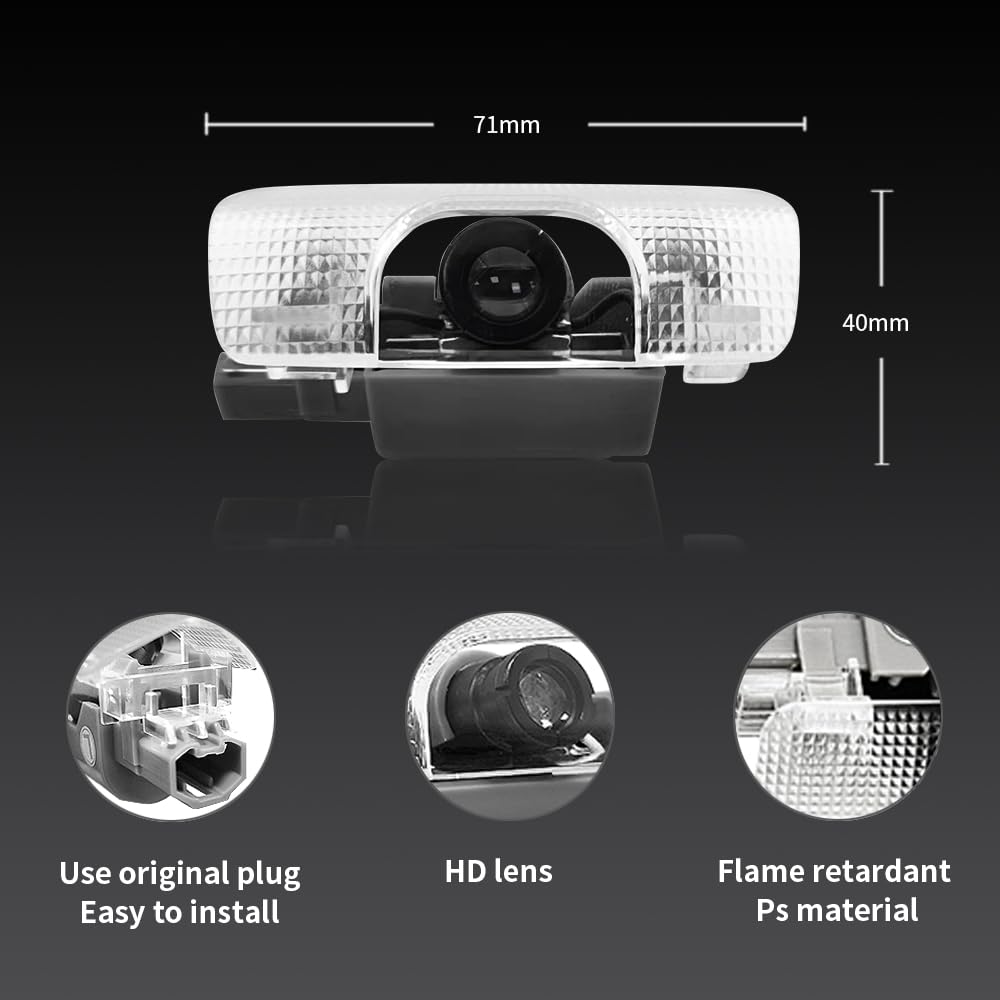 akarin LED Car Door Logo Lights for Highlander xu70 (2020-present) - White Courtesy Projector Laser Welcome Light Puddle Lamp