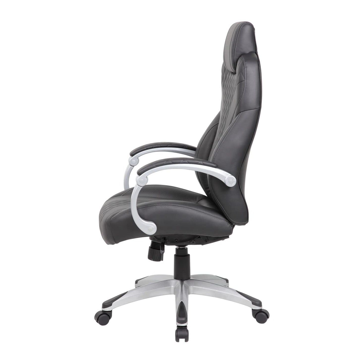 Boss Office Products Executive Hinged Arm Chair in Black