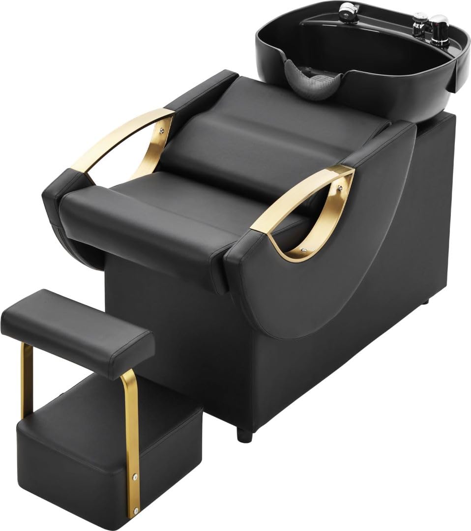 Seogwisam Shampoo Bowl and Chair Set for Salon with Footstool