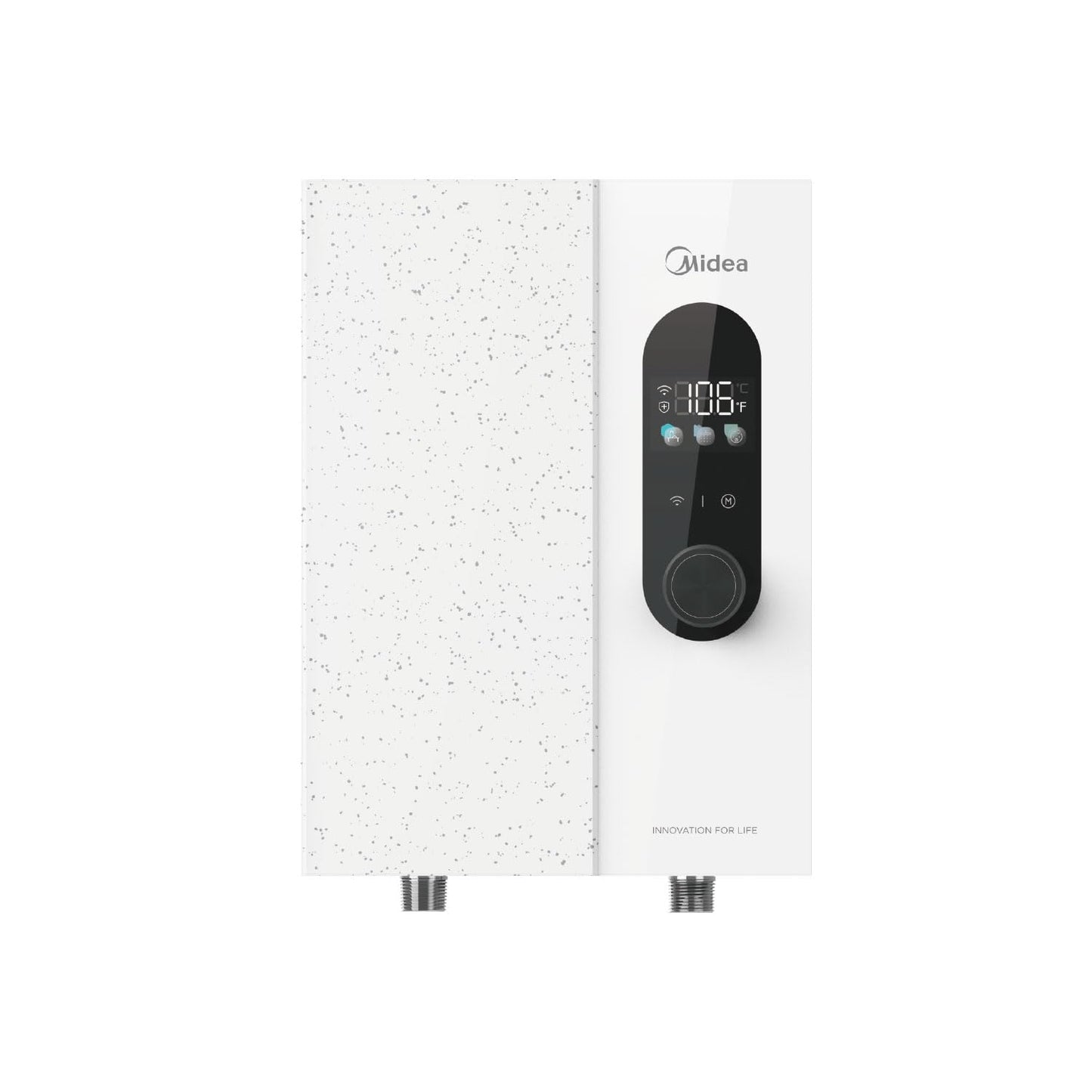Midea 13KW Electric Tankless Water Heater, Touch Control, Wi-Fi Control, LED Display, Child Mode, 240 Volts with Automatic Power Modulation, On-demand Hot Water, White