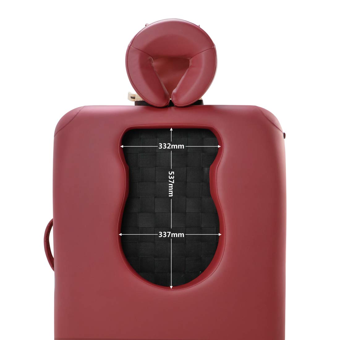 Master Massage 30'' Eva Portable Pregnancy Massage Table for Female Clients and Obese Individuals, Spa Salon Facial Bed for Pregnant Women- Multi Functional (Burgundy)
