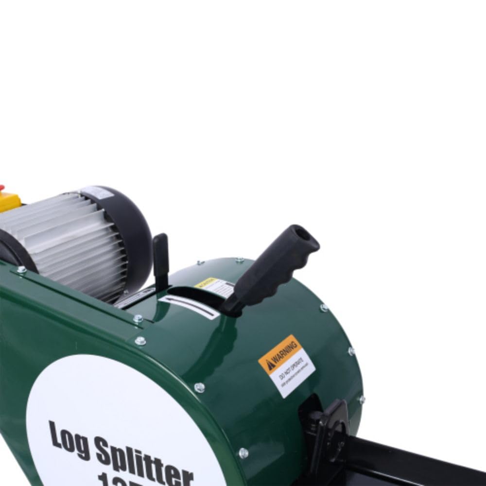12 Ton Electric Log Splitter, Double Flywheel Log Splitter, 110V 60HZ 2HP 16A, Electric Wood Splitter With Mobile Wheels