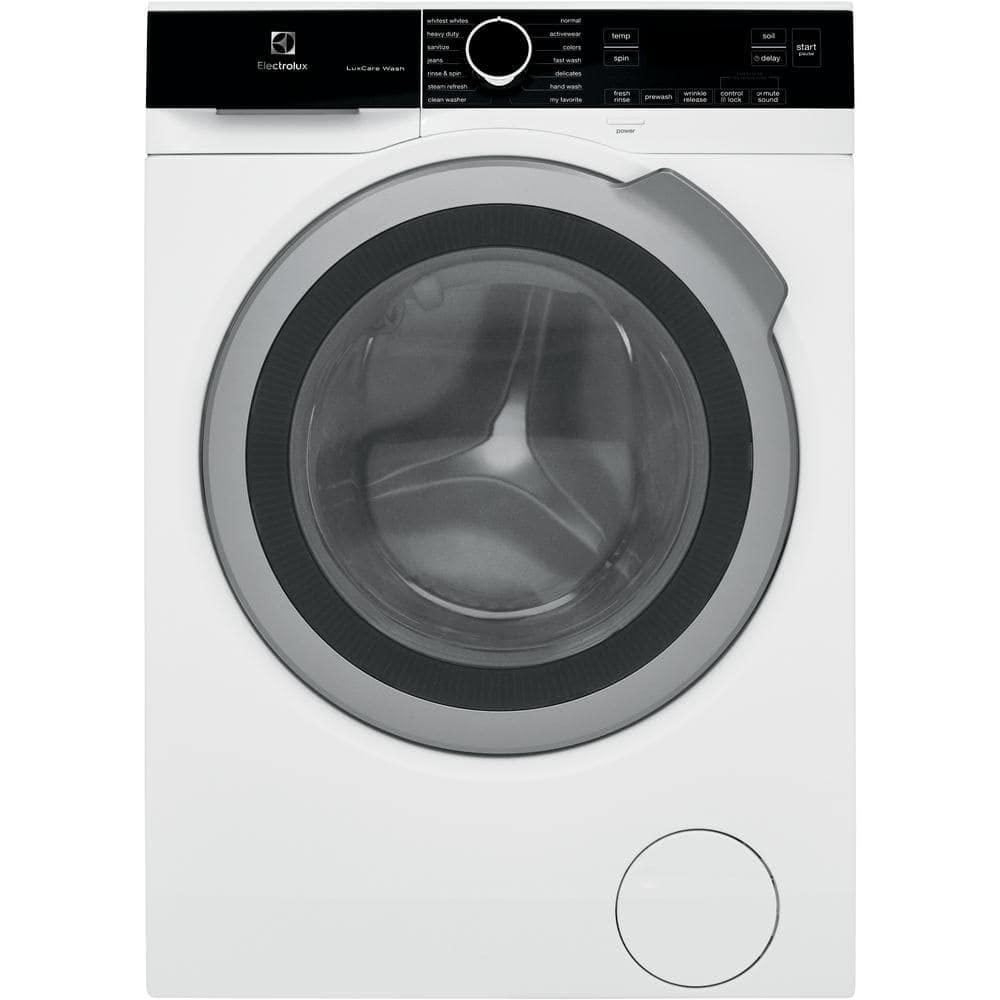 Electrolux 24 in 2.4 cu. ft. Compact Stackable Front Load Washer in White with LuxCare Wash and Steam Refresh