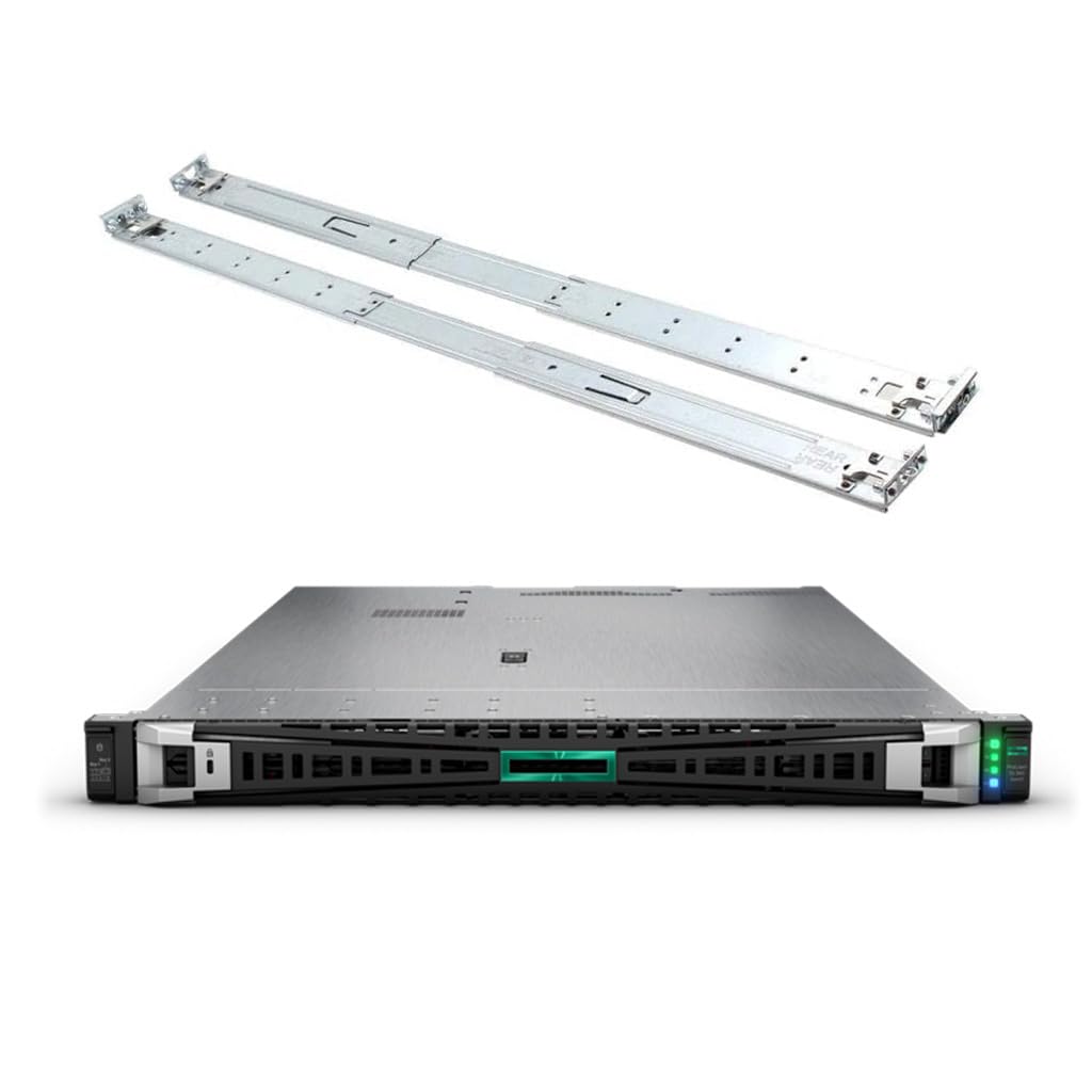 HPE ProLiant DL360 Gen11 1U Rack Server Bundle with Dual Xeon 4410y 12-Core 2GHz, 512GB DDR5 Memory, 30.72TB Enterprise SATA SSD Storage, RAID, Dual Power, iLO, Rail Kit