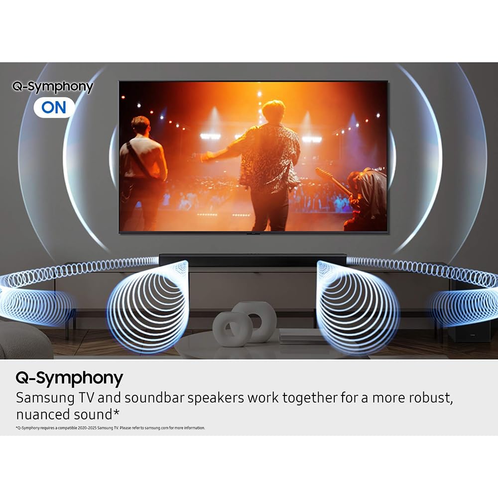 Samsung B-Series Soundbar HW-B750F 5.1 ch Subwoofer (2025) Bundle with SWA-9250S Wireless Rear Speakers, 2X 4K HDMI Cable and Deco Gear Complete Home Theater Beginner's Guidebook