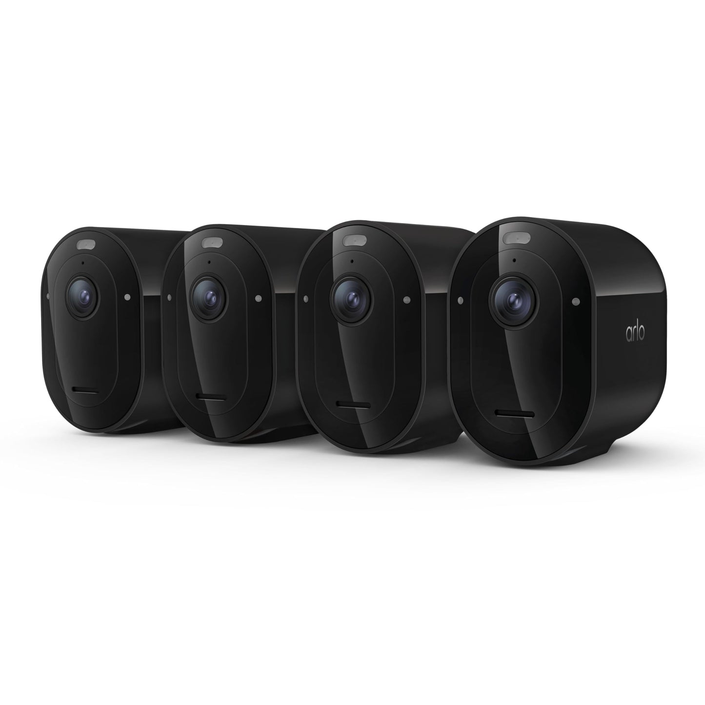 Arlo Pro Security Camera 2K HDR (6th Gen, 2025 Release) - Wireless Outdoor Camera, Rechargeable Removeable Battery, Event Captions, Emergency Response, 1-Month Trial of Secure Plan, 4 Cam, Black