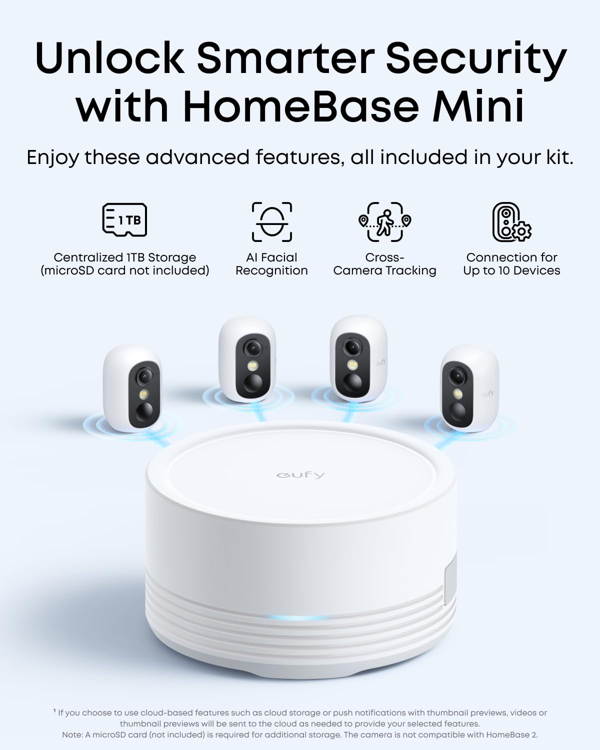 eufy Security eufyCam C35 4-Cam Kit, Wireless Indoor/Outdoor Camera, Magnetic Mount, Color Night Vision, Local Storage, No Monthly Fee, Built-in 8GB, IP67, Facial Recognition, Solar Panel Compatible