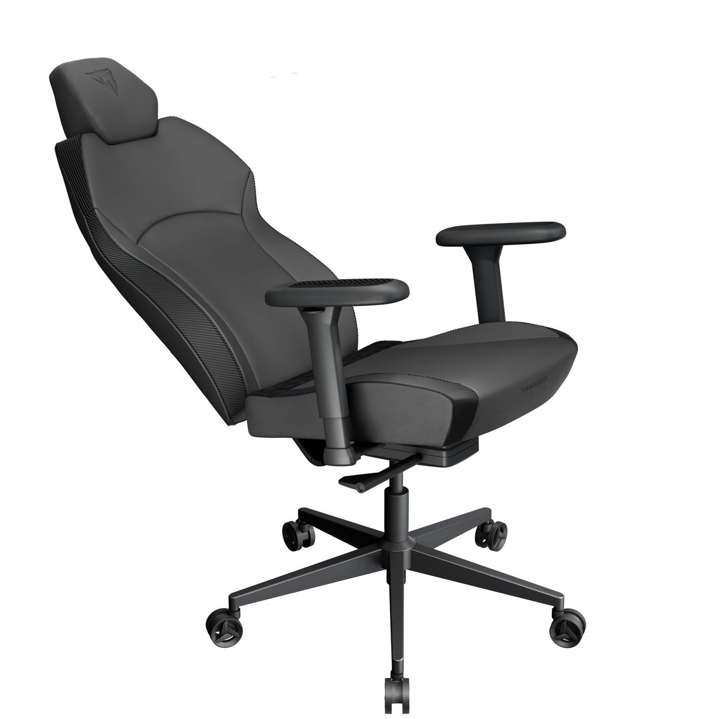 ThunderX3 Solo 360 Gaming Chair, for Adults Ergonomic Office Chair, High Back Desk Chair, Synchronous Tilt, 360-degree Adjustable Armrest, Adjustable Car Headrest, Leather, Modern Black