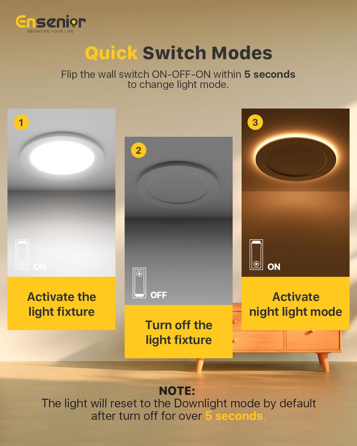 Ensenior 6 Inch LED Recessed Ceiling Light, 20 Pack, Dimmable 2700K-5000K, High Brightness, Black, Model MP3-5C