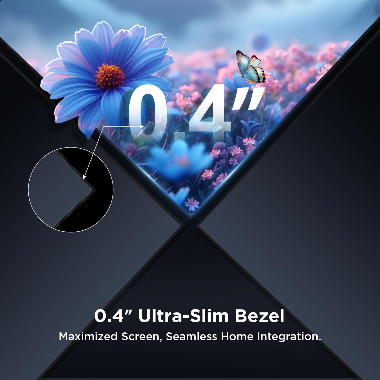 NothingProjector ALR Screen for Ultra Short Throw Projector, 95% Ambient Ceiling Light Rejecting, 120 inch, 4K/8K UHD, Active 3D, Fixed Frame 16:9, Wall Mount Anti Daylight UST, Black Series NothPJ