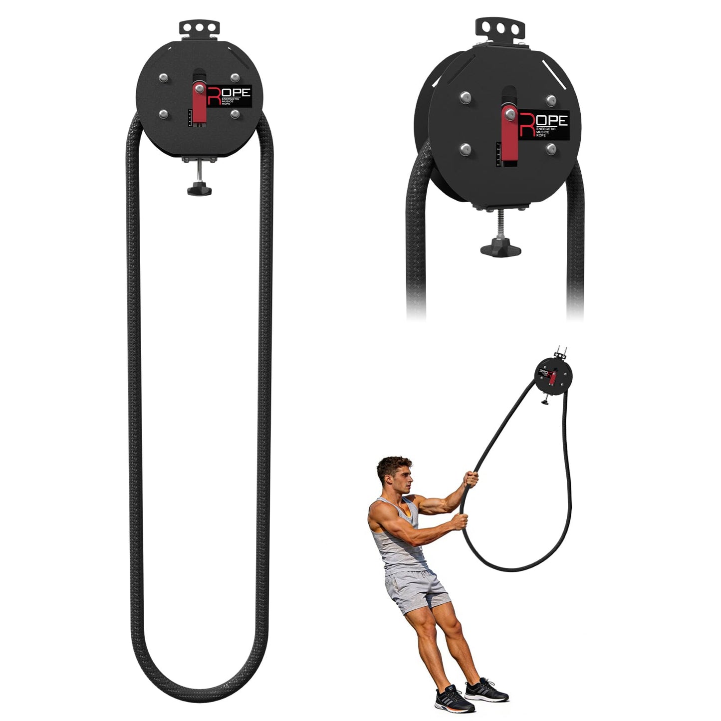 Endless Rope Trainer for Home Gym, Portable Infinity Ropes Machine with 14 FT Closed-Loop Nylon Rope, 66LB Max Resistance Full Body Workout for Beginners Fitness Enthusiasts Seniors