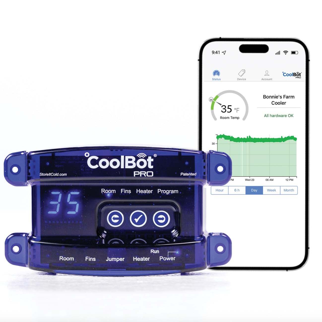 CoolBot Pro 34ºF Walk-in Cooler Controller for Air Conditioners (Wi-Fi Enabled)