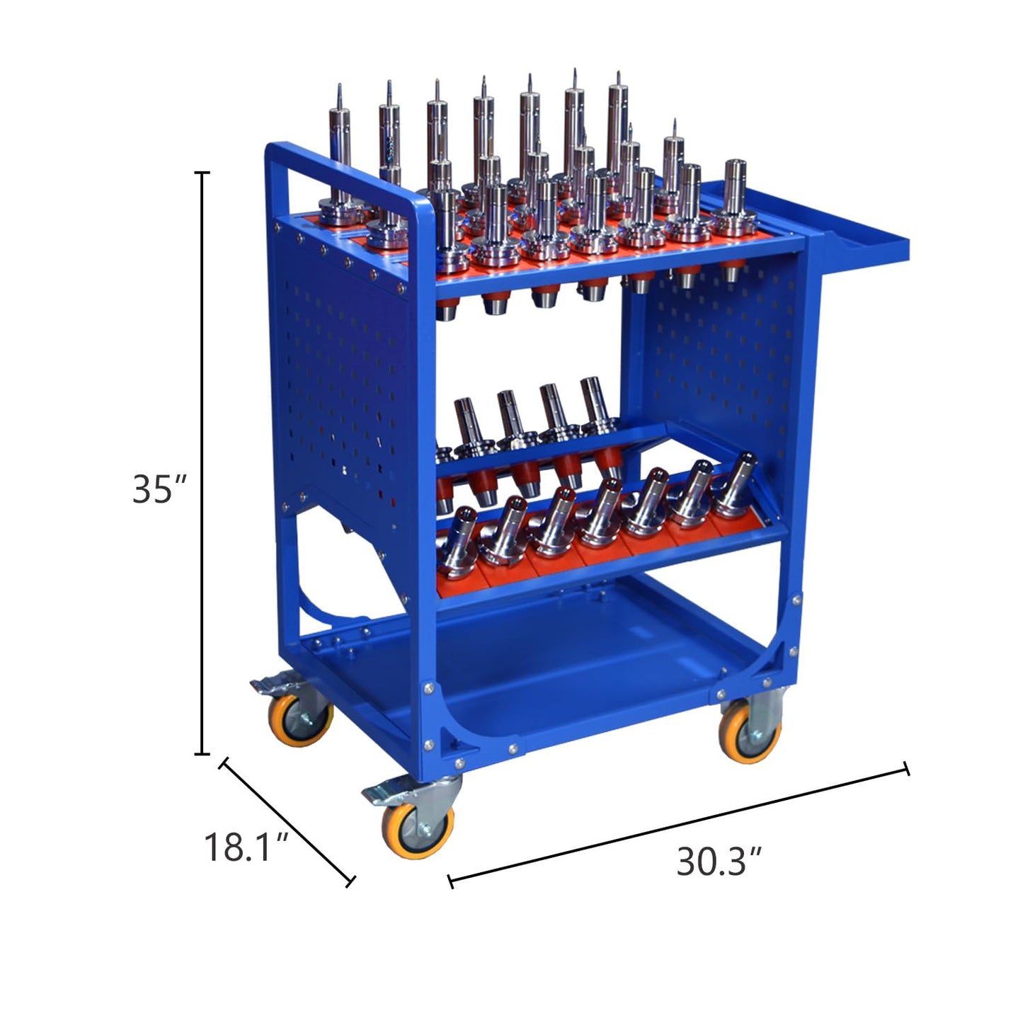 GNTOPHN CAT/BT40 CNC Tool Holder Transfer Cart with Wheels, CNC Tool Rolling Cart, CNC Trolley is Suitable for Warehouses Storehouse Factory Garage