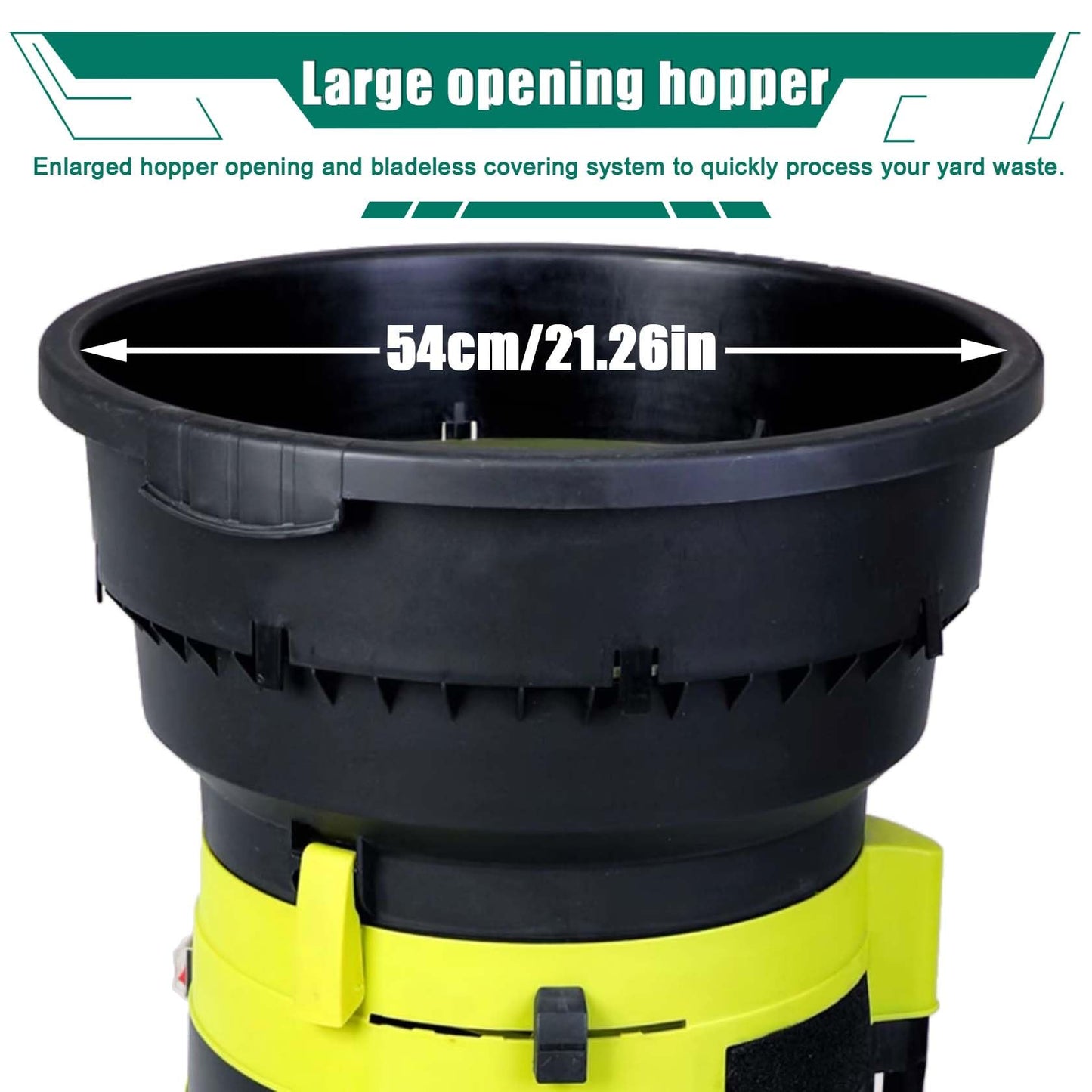 AGFKXO Leaf Mulcher, Electric Leaf Mulcher Cordless 8000 RPM, Leaf Shredder 17:1 Leaf Shredder Rate,Leaves Collector Adjustable Leaf Shredding Size, for Lawn and Garden,Power Cord×30m