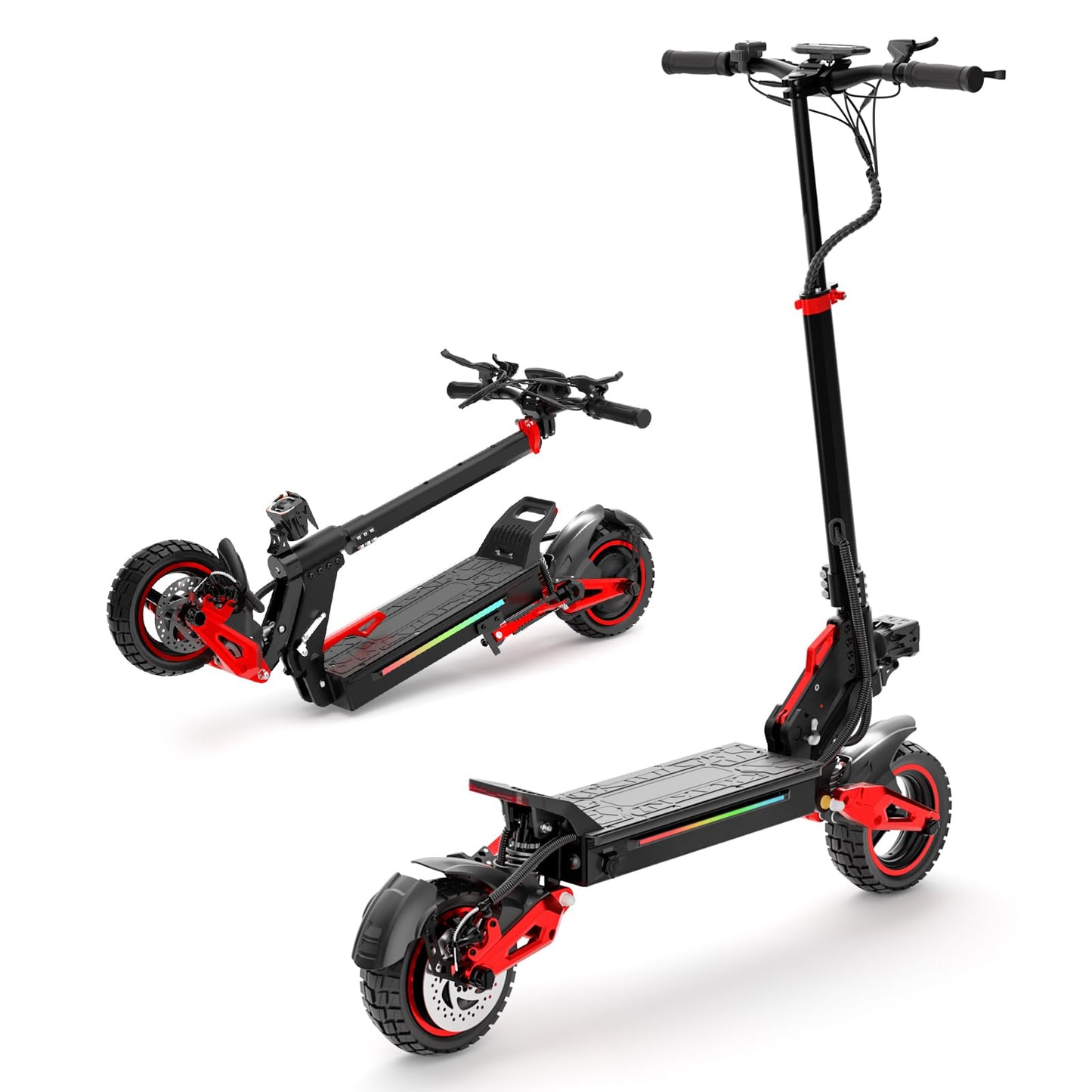Electric Scooter Adults, 37 Miles Long Range, 34 Mph Max Speed, 11" Off-Road Tires,48V 18/21AH Big Battery,1200W/1600W Motor, Dual Braking System,Folding Commuter E Scooter (48V 18AH-1600W-J15 MAX)