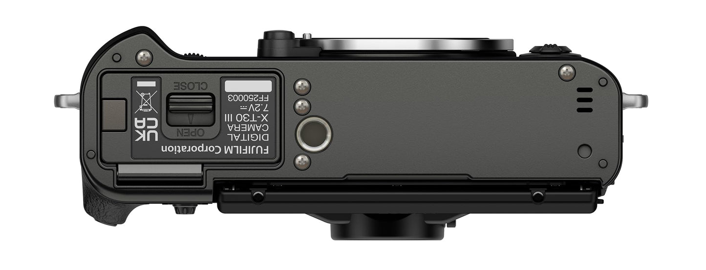 FUJIFILM X-T30 III Mirrorless Camera Body, Charcoal Silver