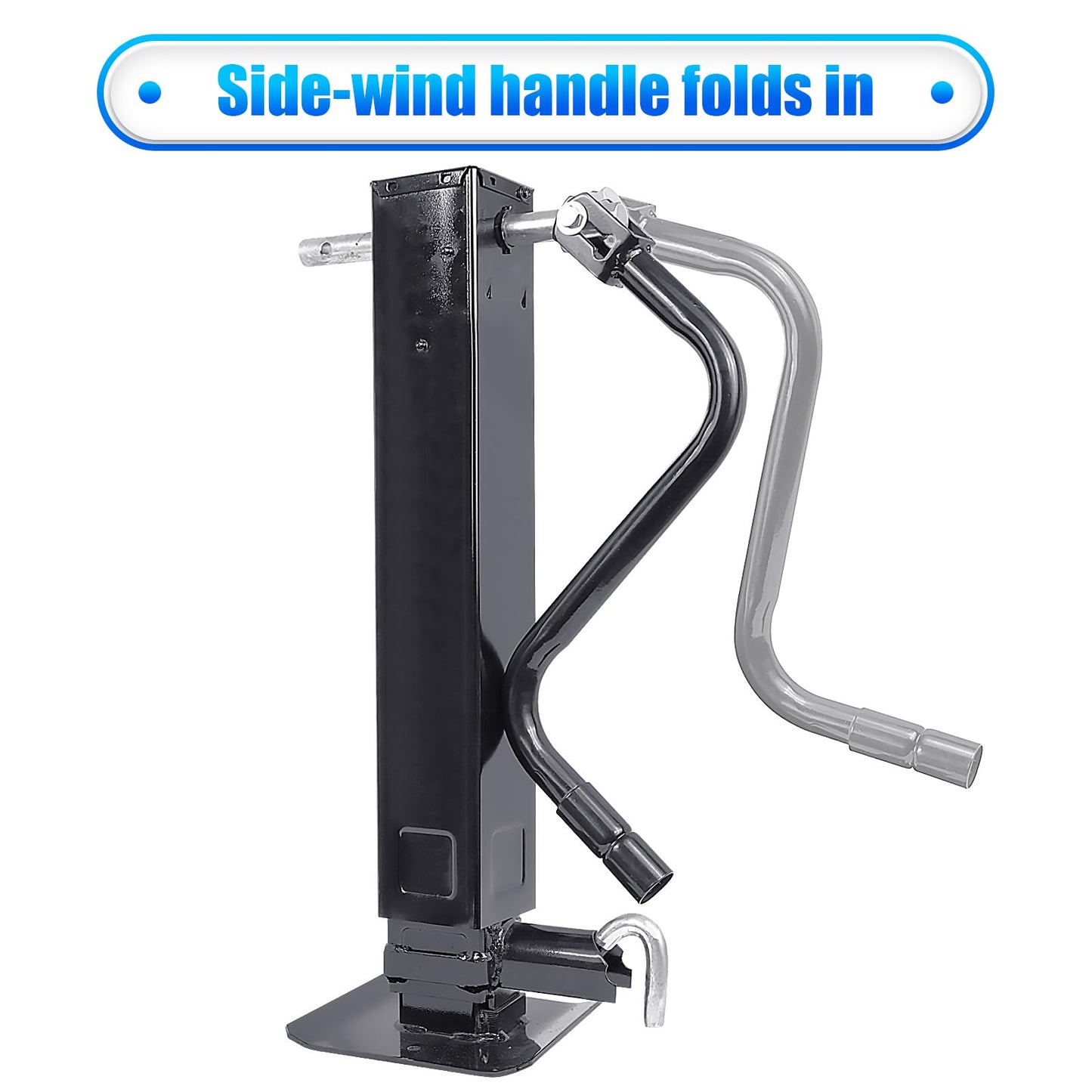 Heavy Duty Weld Square Tube Trailer Jack - 12.5" Lift 13.5" Drop Leg Travel Capacity 12000 LBS (12000lbs Side Pull pin)