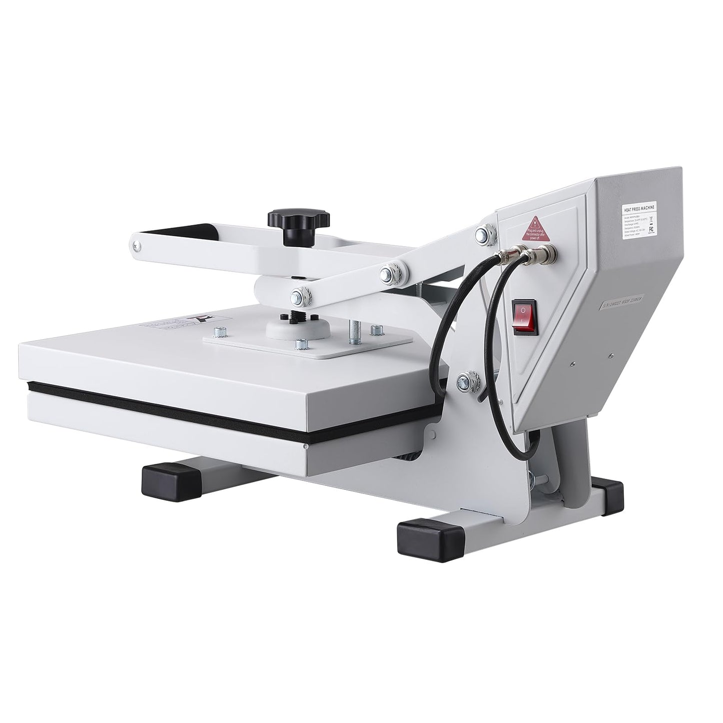 VEVOR Heat Press, 15x15 Heat Press Machine, Fast Heating, High Pressure Heat Press Machine for T-Shirt, Power Digital Industrial Sublimation Printer for Heat Transfer Vinyl, Easy to Use, White