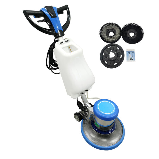 WYDDDARY 110V Floor Polisher Commercial Floor Scrubber Machine 17" Cleaning Path Carpet Buffer Scrubber with 3.1gal Water Tank 175Rpm 1100W, for Marble/Cement/Epoxy/Rubber Floors/Wood