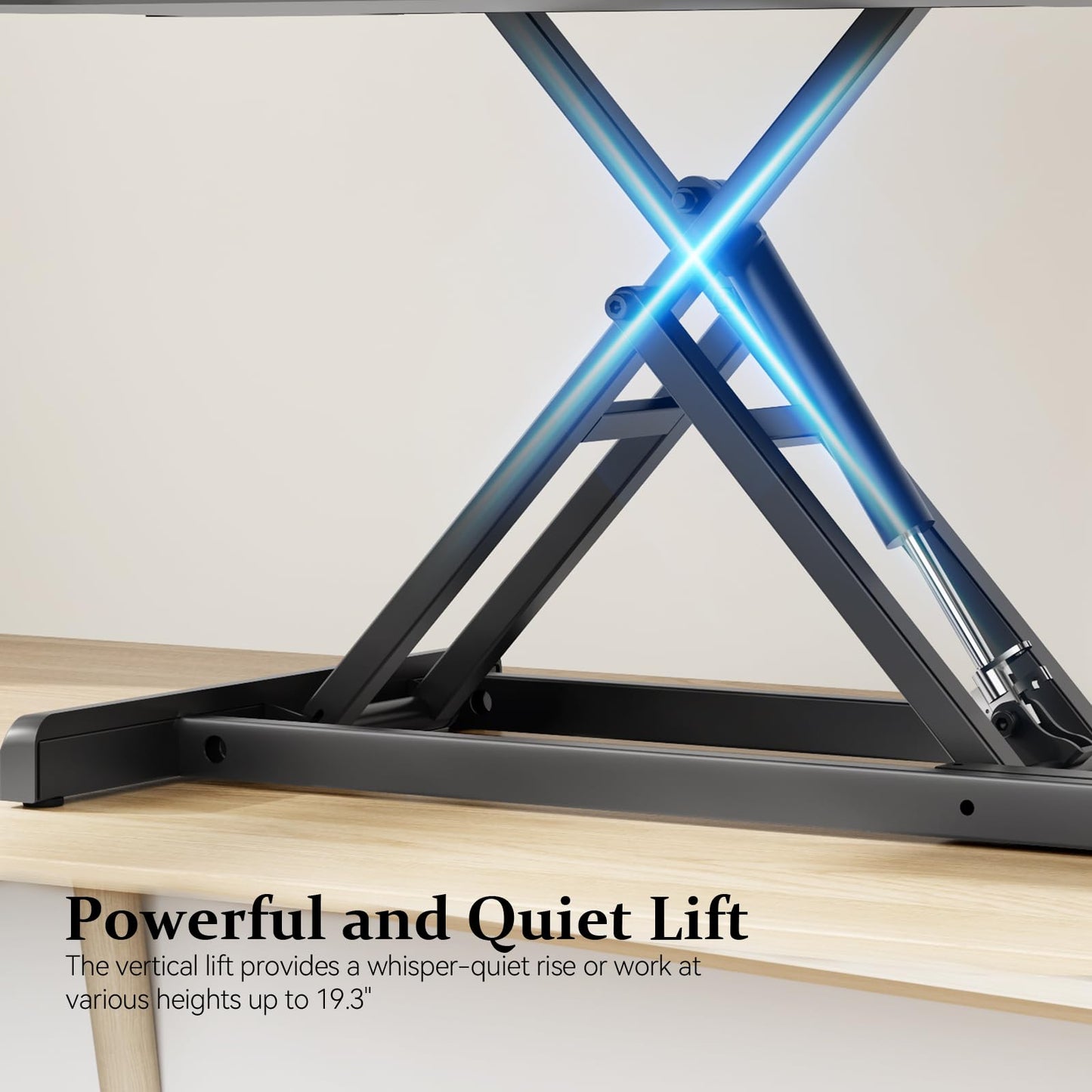 JYLH JOYSEEKER 42 inch Standing Desk Converter, Height Adjustable Desktop Standing Desk with Keyboard Tray for Two Monitors, Sit to Stand up Desk Riser Computer Workstation for Home Office, Black