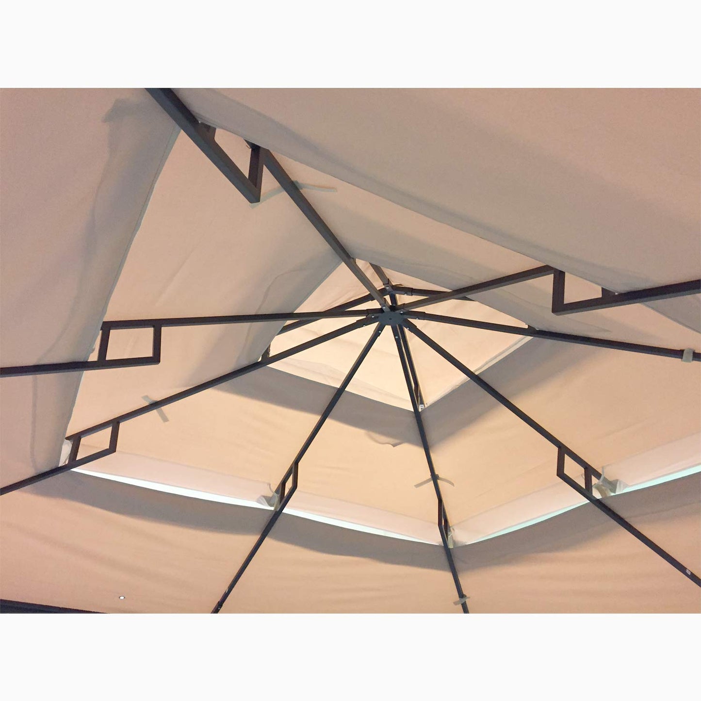 Garden Winds Replacement Canopy Top Cover for The Triple 10x10 Wicker Gazebo - 350