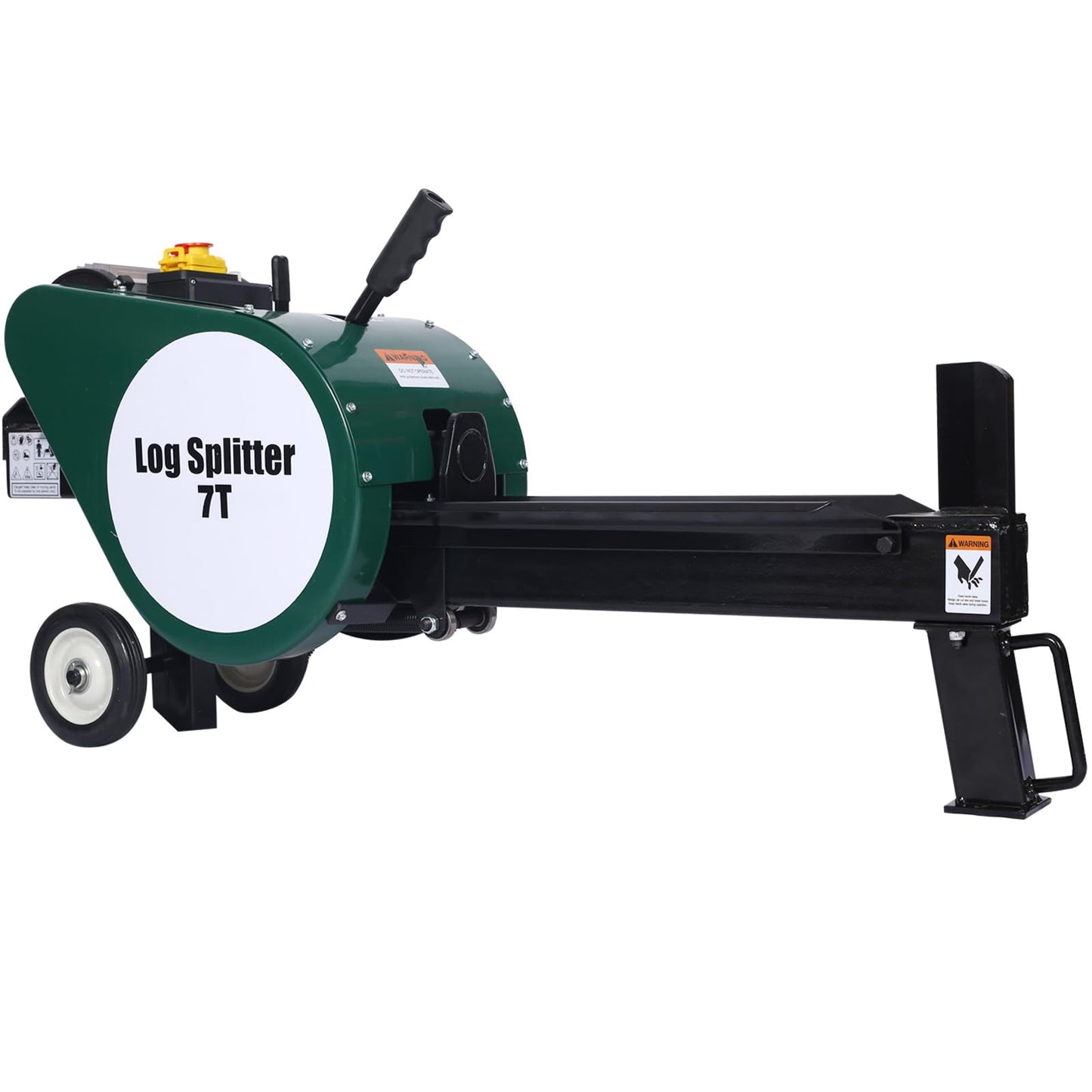 HeureuxBoBo 7 Ton Horizontal Double Flywheel Electric Log Splitter, 2HP 16A 110V Portable Firewood Splitting Machine with Low Profile Design & Comfortable Handle
