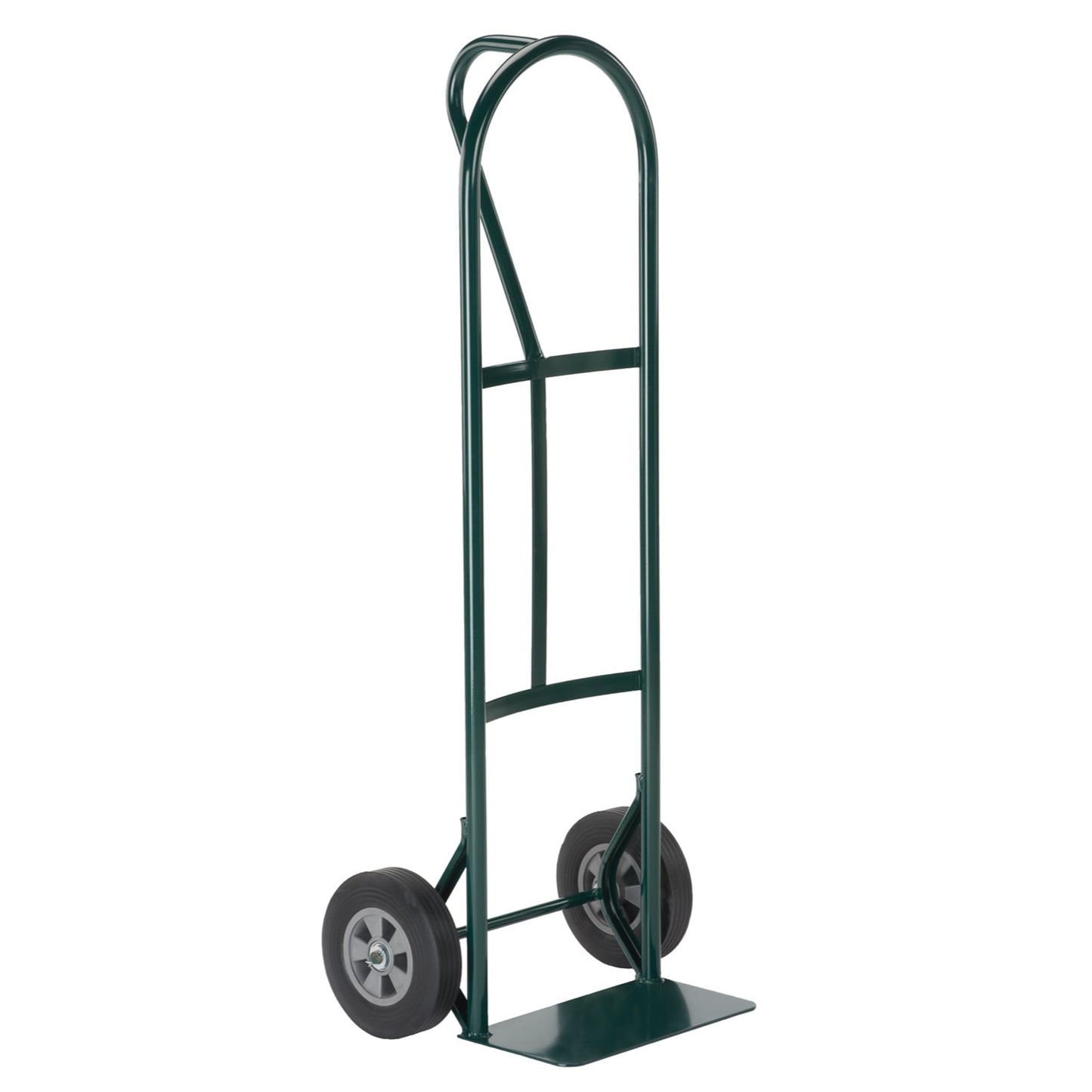 Harper Trucks BKB85 600 lb Capacity Steel P-Handle Hand Truck Dolly with 8-Inch Solid Rubber Wheels, Heavy-Duty Cart for Moving Boxes, Garage, Landscaping & Delivery Tasks