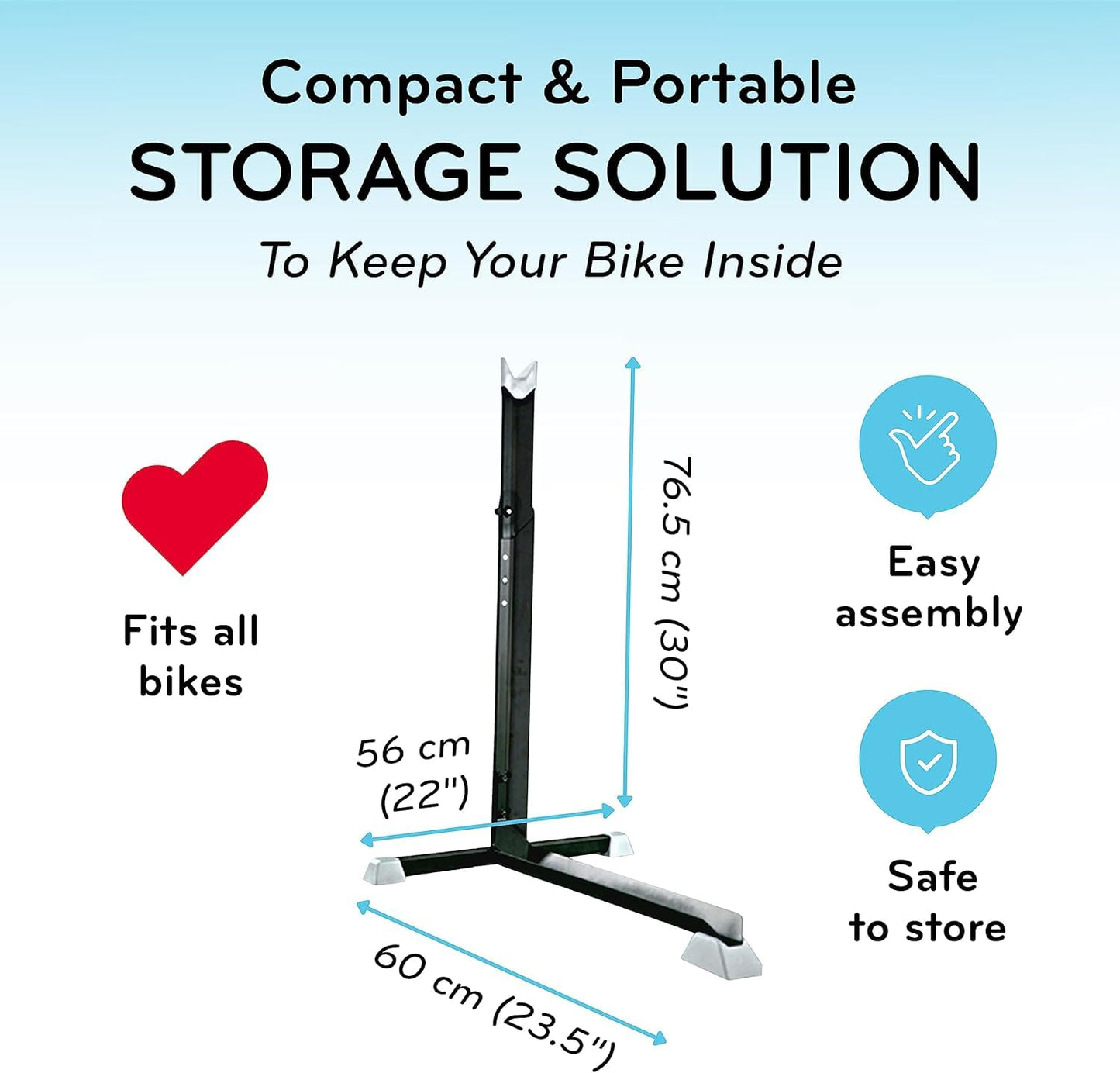 Bike Nook Stand & Vertical Storage Rack - 4 Pack with connectors- The Original Vertical Bicycle Floor Stand for Garage Storage and Indoor and Outdoor use, No Drilling Required