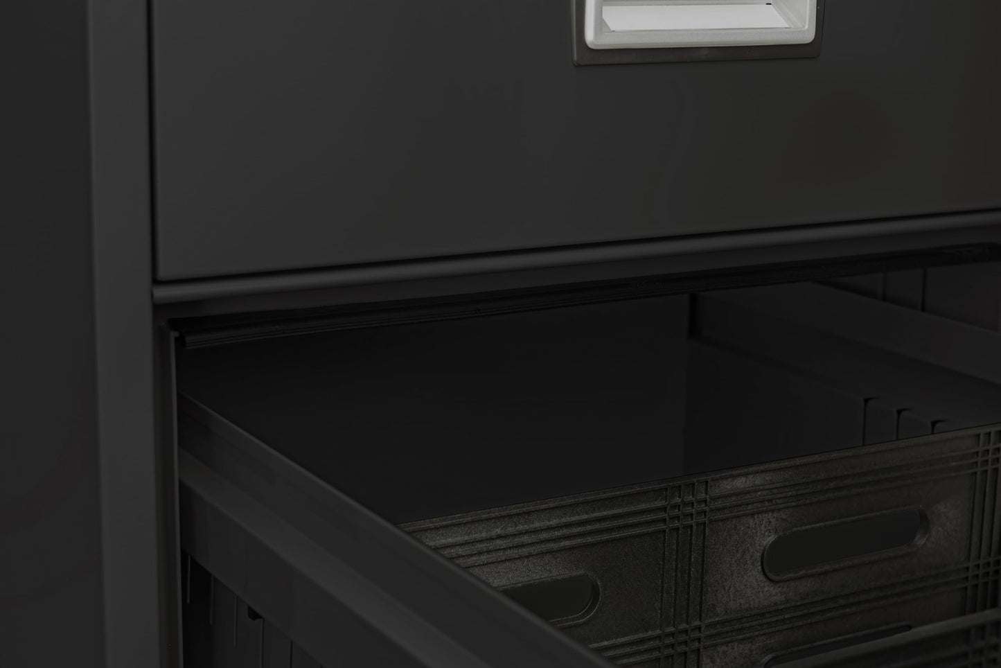 Phoenix Safe 25 inch 4-Drawer Vertical Fireproof File Cabinet – Legal and Letter Size Filing – Key Lock – Water Resistant Seal – Fire and Impact Rated – Black Finish – Model LGL4W25B