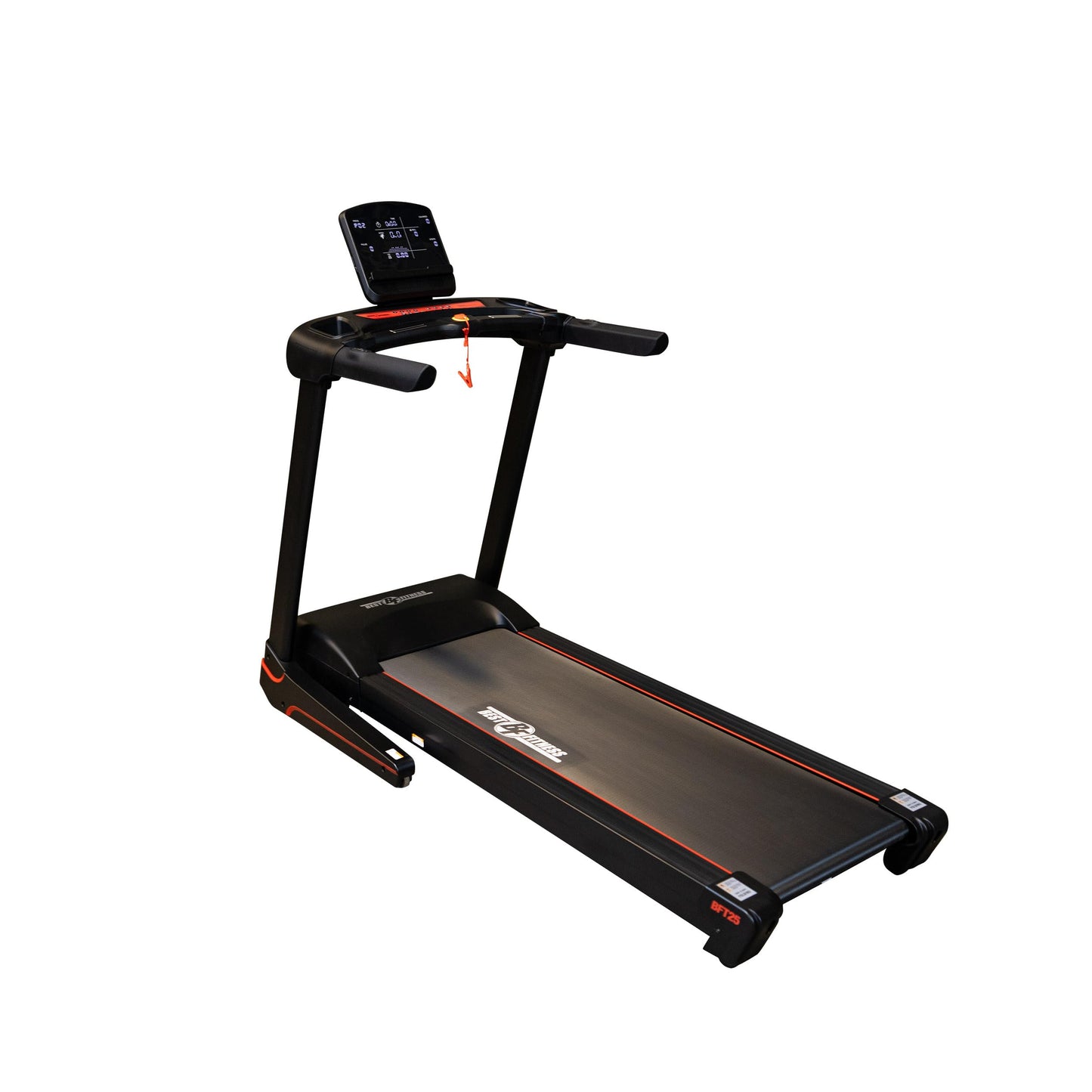 Body-Solid (BFT25) Foldable Incline Treadmill, Home and Commercial Gym Equipment for Jogging & Walking with 300 lbs. Weight Capacity, Speed Range 0.6-10 mph, Midnight Black