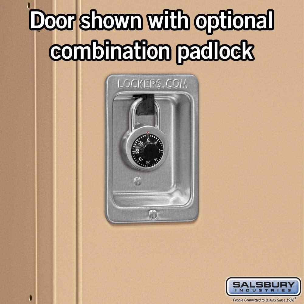 Salsbury Industries 52365TN-U Double Tier 45-Inch Wide 6-Feet High 15-Inch Deep Unassembled Extra Wide Standard Metal Locker, Tan Brown