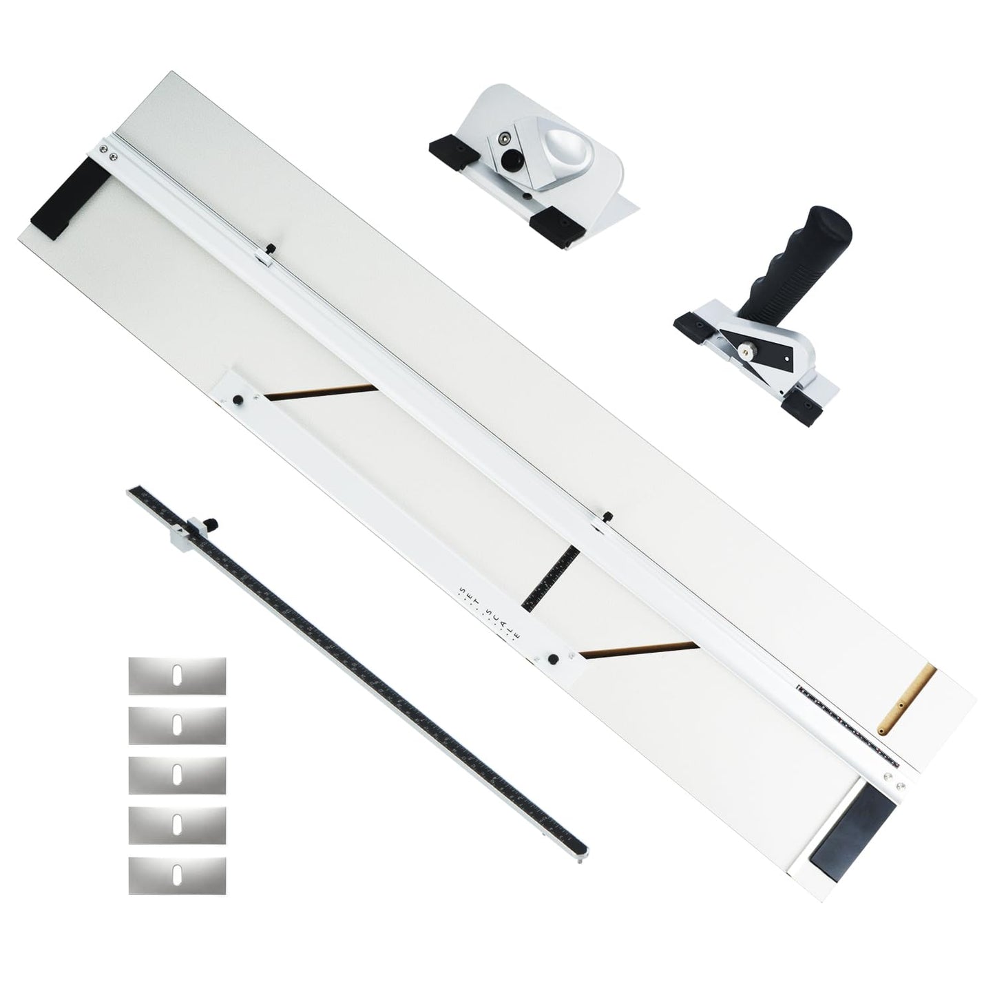 FWTRMRC 47in Mat Cutter for Framing, Compact Board Mounted Mat Board Cutter with Straight & 45° Bevel Cutting Heads Ideal for Framing Pictures DIY & Artwork Projects