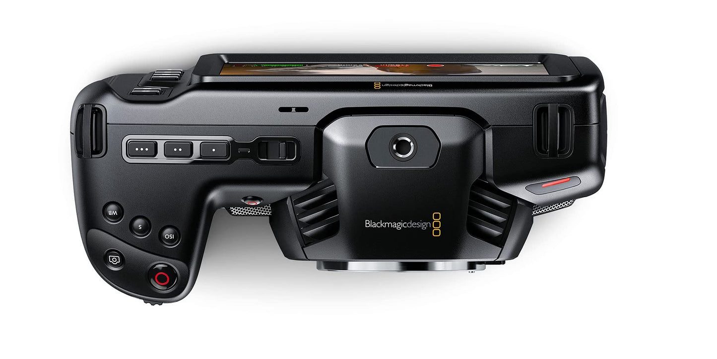 Blackmagic Design Pocket Cinema Camera 4K Power Bundle (CINECAMPOCHDMFT4K) – Includes Two (2) Additional LP-E6 Batteries, Dual Battery Charger, and SolidSignal Microfiber Cloth