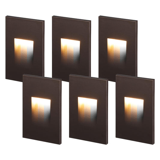 LEONLITE LED Step Lights, Dimmable 3.5W, 110lm, Aluminum, 3000K Warm White, 2.88 Inch, Bronze, Pack of