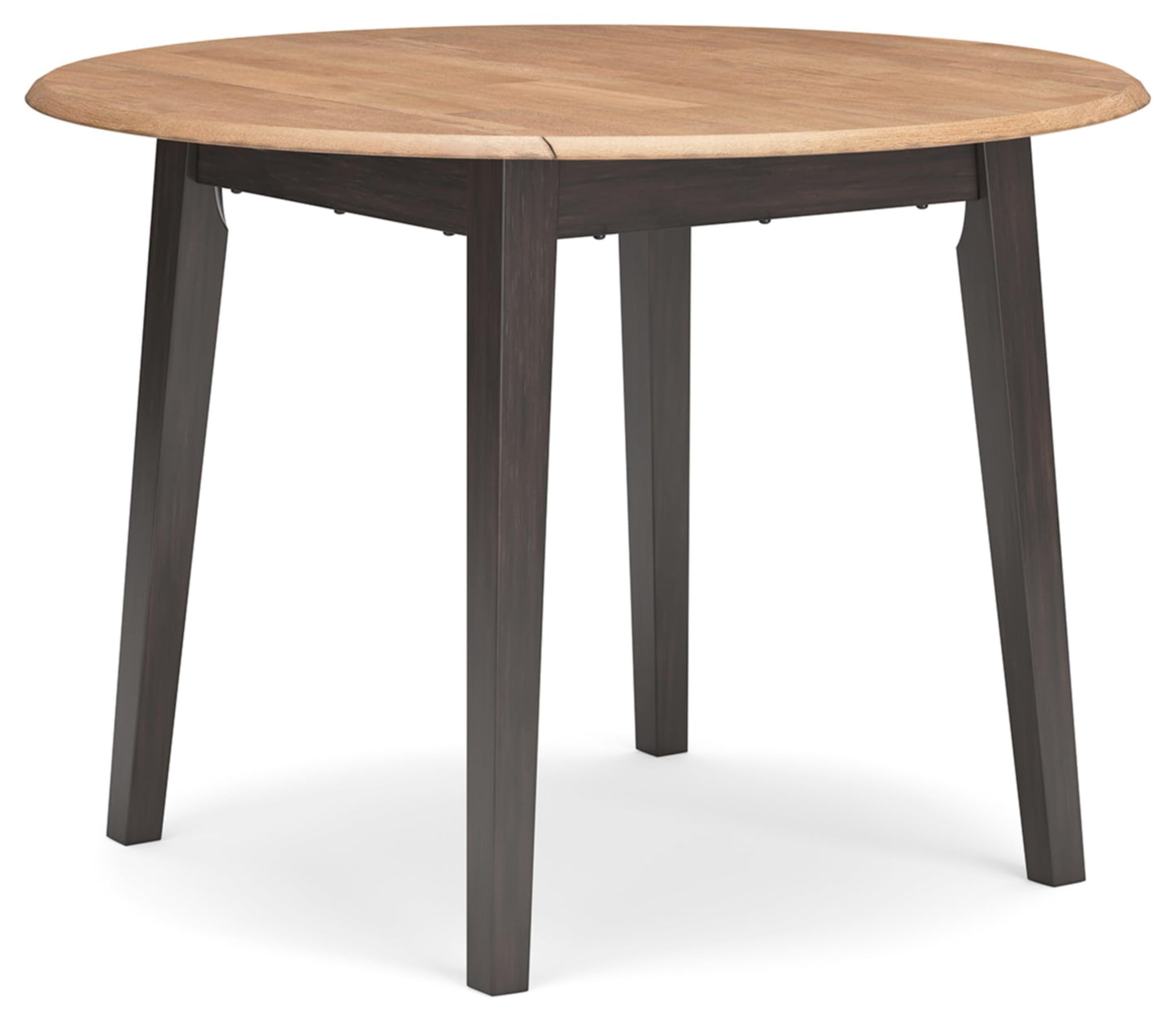 Signature Design by Ashley Gesthaven Contemporary Dining Drop Leaf Table with 4 Legs, Light Brown & Dark Brown