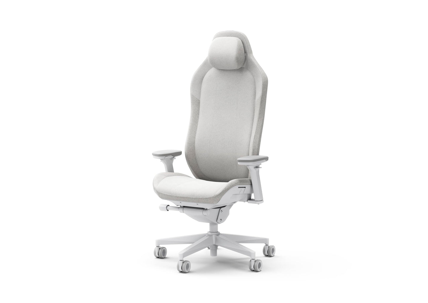 Fractal Design Refine Fabric Light Gaming Chair - Ergonomic Office Desk Chair Functionality with 4D Adjustable Armrests, High-Back Support, Lumbar Cushion, and Premium Fabric