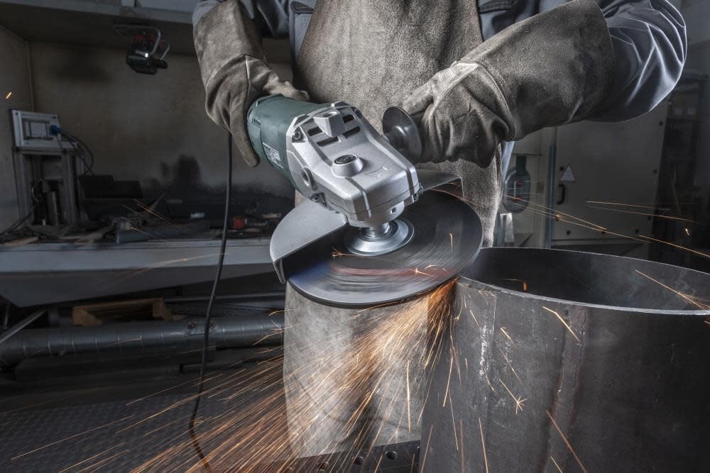 Metabo 9-Inch Angle Grinder, 6,600 RPM, 15 Amp, AC/DC, Paddle Switch, W 2200-230, 606435420, Green