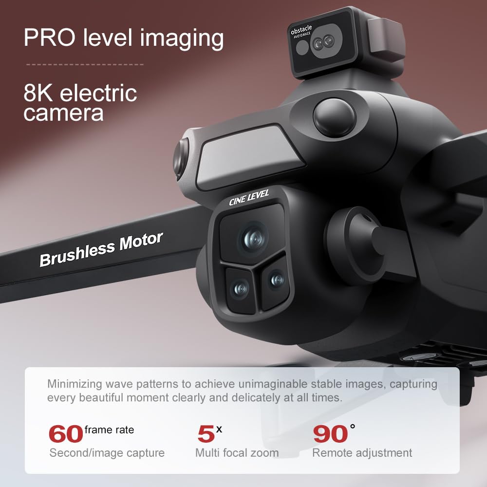 V918 GPS Drone with Camera for Adults 4K, RC Drones with 5 inch HD Screen, 75 Mins Flight Time, 3KM Long Control Range, 360° Obstacle Avoidance, Headless Mode, Auto Return, Circle Fly and Follow Me, Lightweight and Foldable Quadcopter for Beginner Gifts T