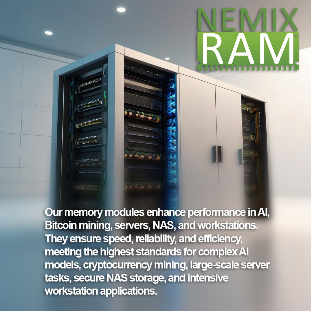 32GB 2X16GB DDR4 2666MHZ PC4-21300 2Rx8 1.2V CL19 260-PIN ECC Unbuffered SODIMM KIT NEMIX RAM Compatible with Synology NAS D4ECSO-2666-16G 21 Series RS1221RP+ RS1221+ DS1821+ DS1621xs+ DS1621+ DVA3221