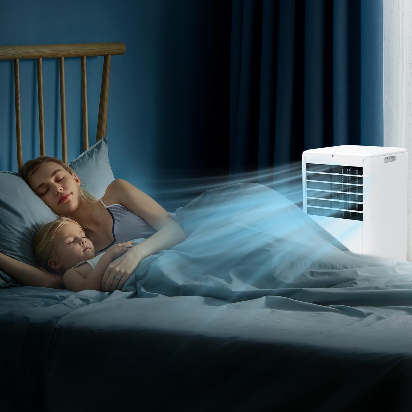 GarveeLife Portable Air Conditioner,8,000 BTU for Rooms up to 350 Sq.Ft., Smart Compact AC Unit with Cooling, Dehumidifier, Fan, Remote Control and Window Kit, White