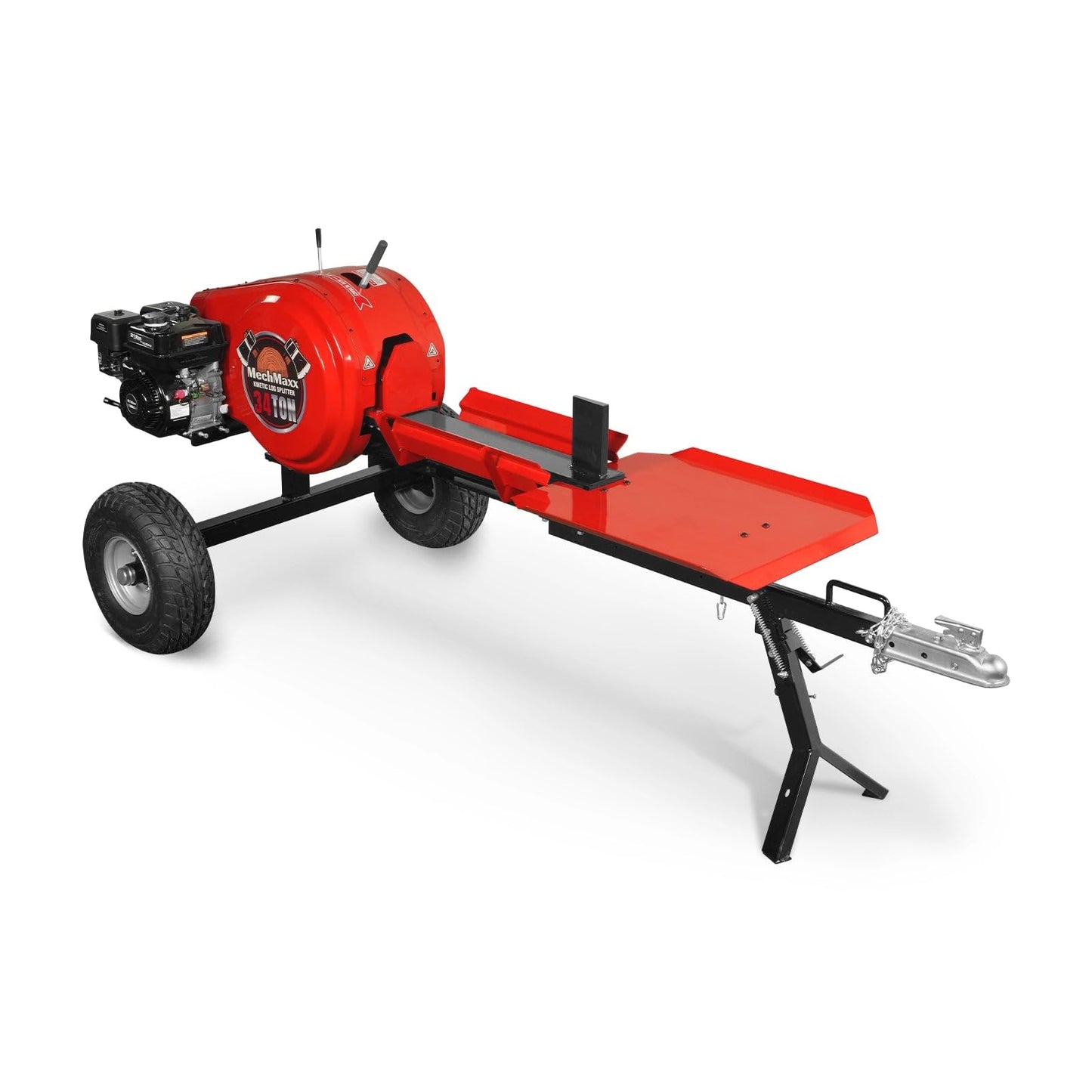 MechMaxx 34 Ton Kinetic Log Splitter, 7 HP Ducar Gasoline Engine, 28" Log Diameter Capacity, 3-Sec Cycle Time, Model KT34