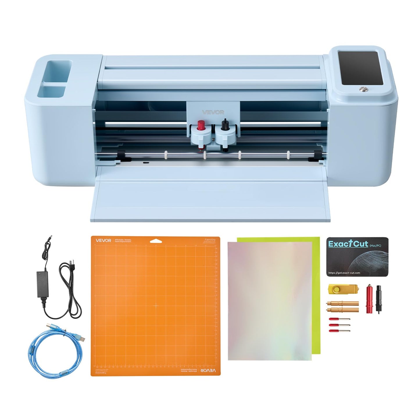 VEVOR Vinyl Cutting Machine, 12 in, Touchscreen-Controlled Vinyl Cutter, 20000+ Built-in Design Resources, Compatible with Mac, Windows, Android and iOS, for Creating Customized Crafts Cards, Decor