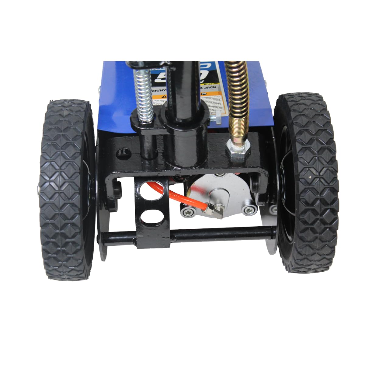 K Tool International 63198 50 Ton Automotive Air Truck Jack for Garages, Repair Shops, and DIY, 100,000 lbs. Capacity, Hydraulic Lift Range 11.4"- 21.25, Heavy Duty Steel, Built-in Bypass Valve, Blue