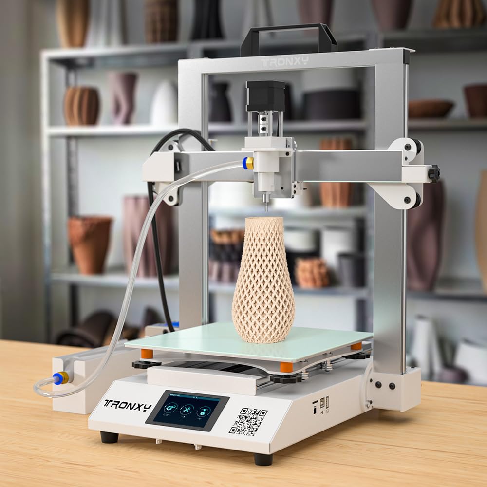 TRONXY 3D Printers Moore 2Pro Clay 3D Printer Building Size 10x10x10.2inch with Feeding System Electric Putter Ceramic 3D Printing
