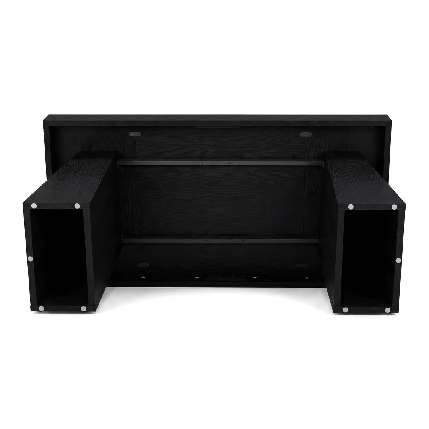 Tribesigns 55" Executive Desk, Wooden Office Desk with Double Pedestal, Modern Simple Computer Writing Table for Home Office, Black
