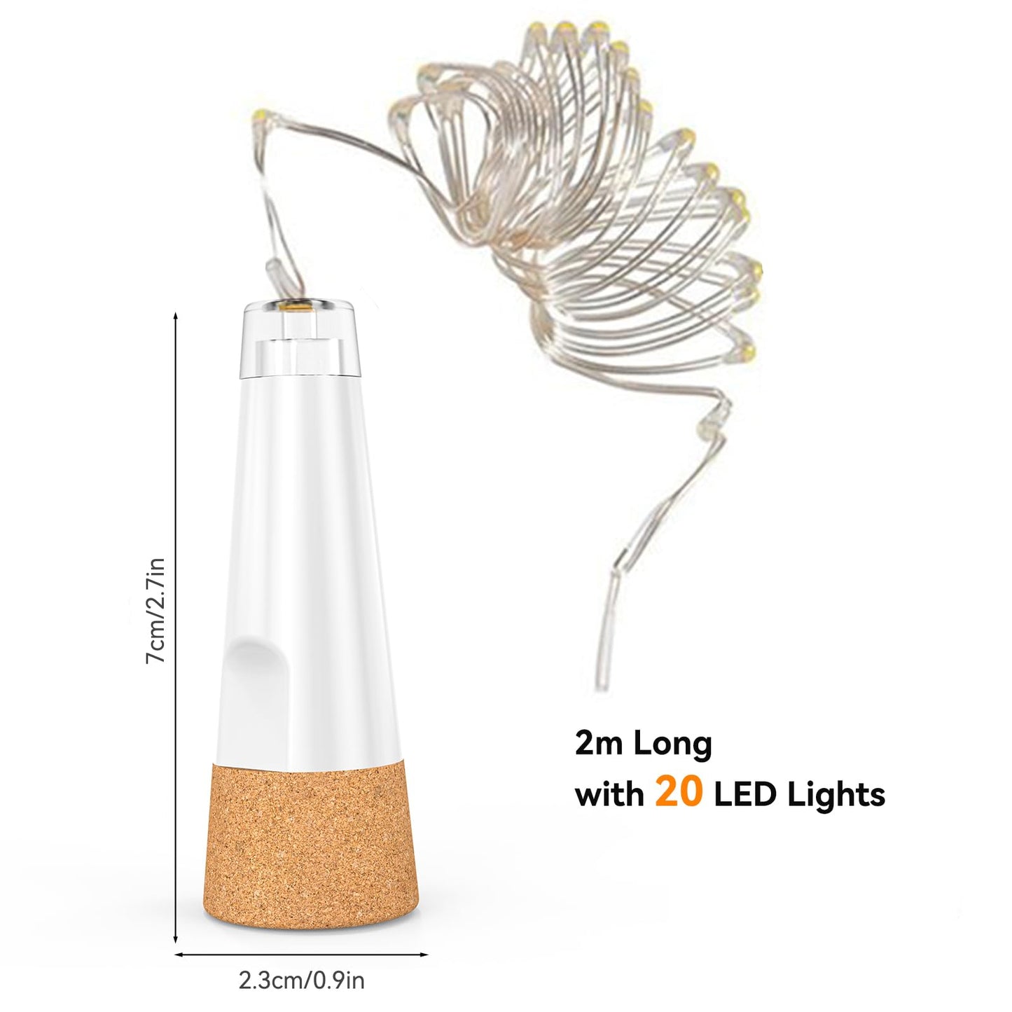 Umiwe Bottle Lights, USB Rechargeable Fairy Lights, 3 Pack, Warm+, Model: Umiwe bottle lights001