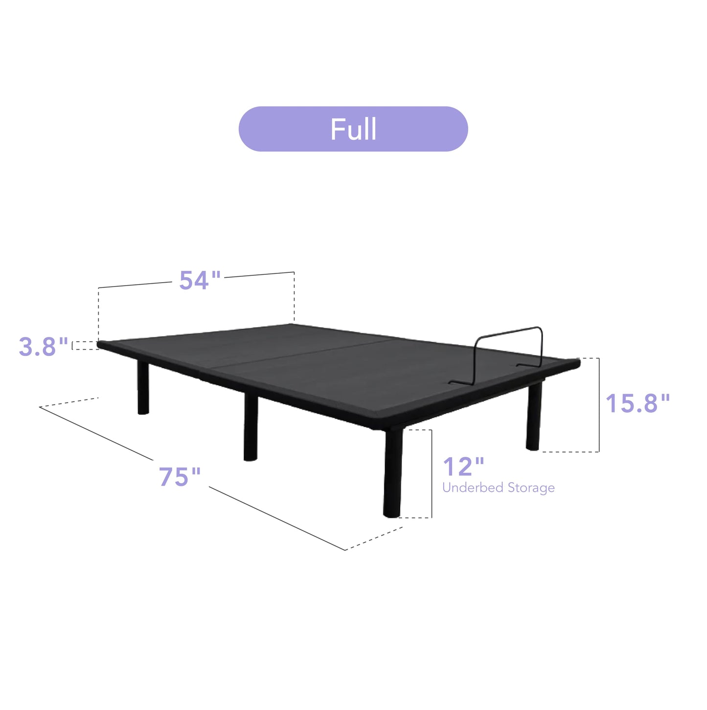Quest Q2 Adjustable Bed Frame - Zero Gravity, Head and Foot Articulation, Wireless Remote Control, Silent Drive Motors - Multiple (Full)